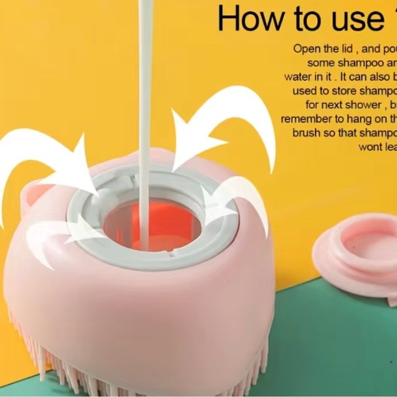 🛍️Purple Pet Shampoo Brush for Dogs and Cats - Picture 6 of 10